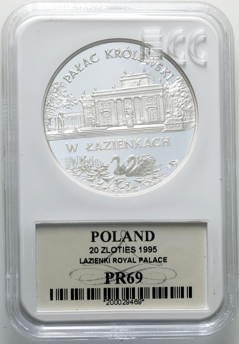 20 złotych 1995 Łazienki - Pałac w Łazienkach GCN PR69